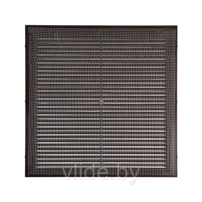 Решетка вентиляционная "КосмоВент" Л300КР, 300 х 300 мм, с сеткой, неразъемная, коричневая - фото 3 - id-p202254460
