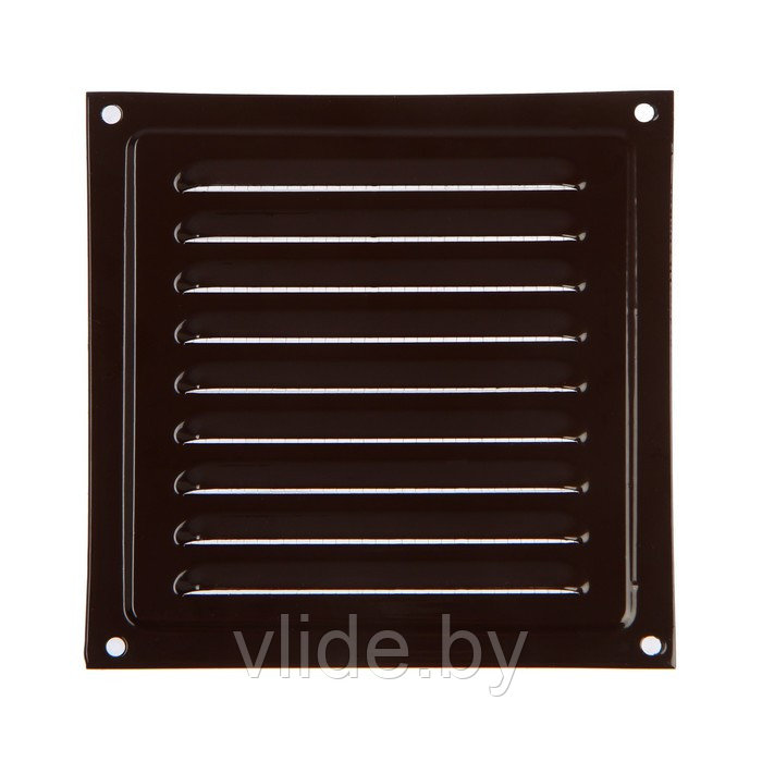 Решетка вентиляционная "КосмоВент" РМ1515КР, 150 х 150 мм, с сеткой, металл, коричневая - фото 1 - id-p202254529