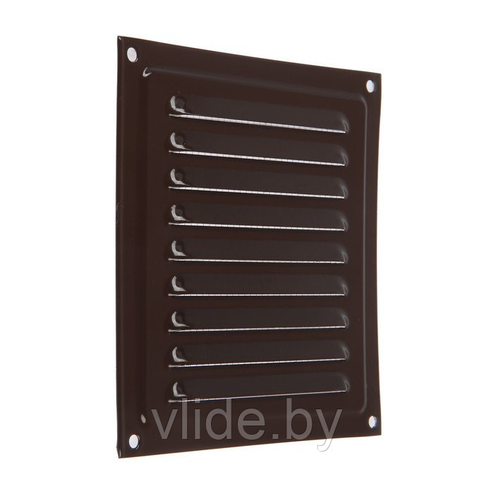 Решетка вентиляционная "КосмоВент" РМ1515КР, 150 х 150 мм, с сеткой, металл, коричневая - фото 2 - id-p202254529