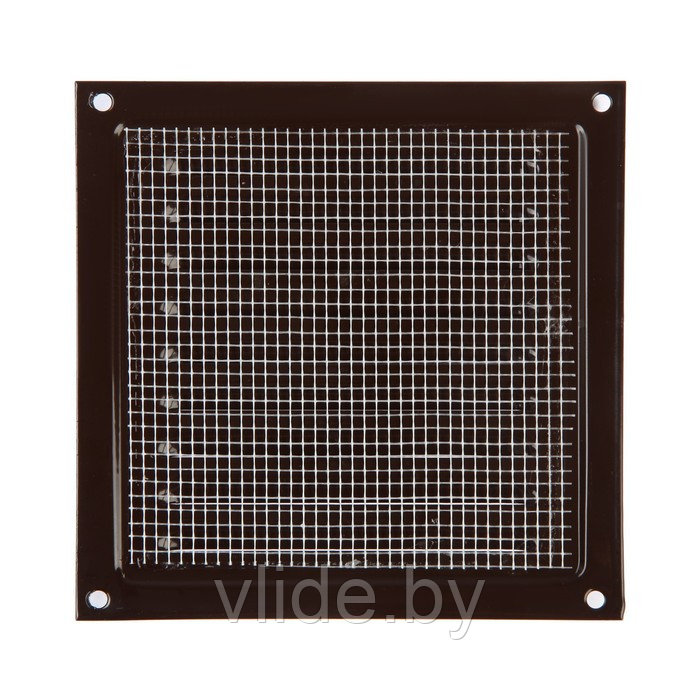 Решетка вентиляционная "КосмоВент" РМ1515КР, 150 х 150 мм, с сеткой, металл, коричневая - фото 3 - id-p202254529