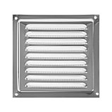 Решетка вентиляционная ZEIN Люкс РМН1515З, 150 х 150 мм, с сеткой, металлическая, зеркальная, фото 4