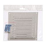 Решетка вентиляционная ZEIN Люкс РМН1515З, 150 х 150 мм, с сеткой, металлическая, зеркальная, фото 8