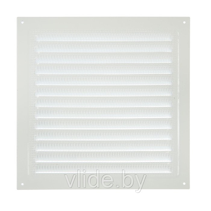 Решетка вентиляционная "КосмоВент" Люкс РМ2525, 250 х 250 мм, с сеткой, металлическая, белая - фото 3 - id-p202254660