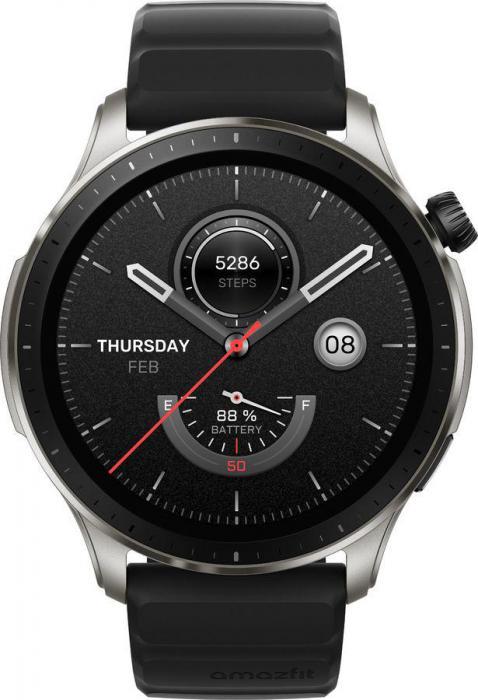 Смарт-часы AMAZFIT GTR 4 A2166, 1.43", черный/серый / черный - фото 2 - id-p201738820
