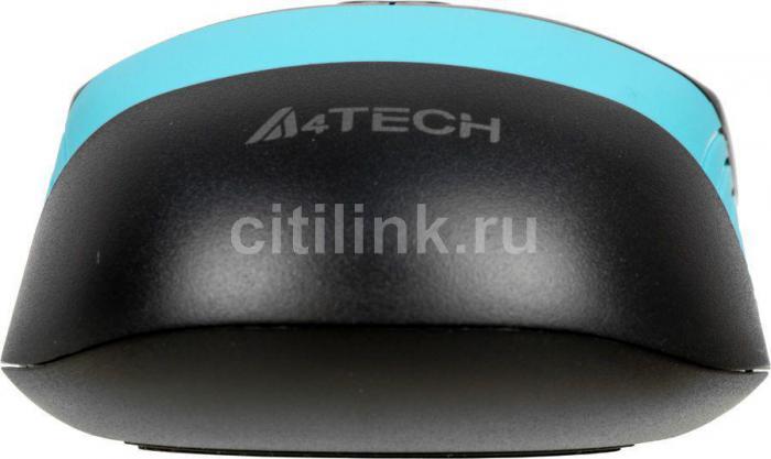 Комплект (клавиатура+мышь) A4TECH Fstyler F1010, USB, проводной, черный и синий [f1010 blue] - фото 2 - id-p201738915