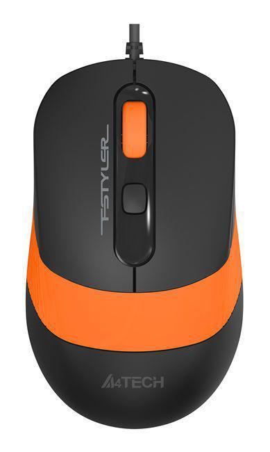 Комплект (клавиатура+мышь) A4TECH Fstyler F1010, USB, проводной, черный и оранжевый [f1010 orange] - фото 2 - id-p201738916