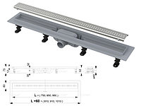 Водоотводящий желоб с порогами для перфорированной решетки SIMPLE ALCAPLAST APZ9-750M