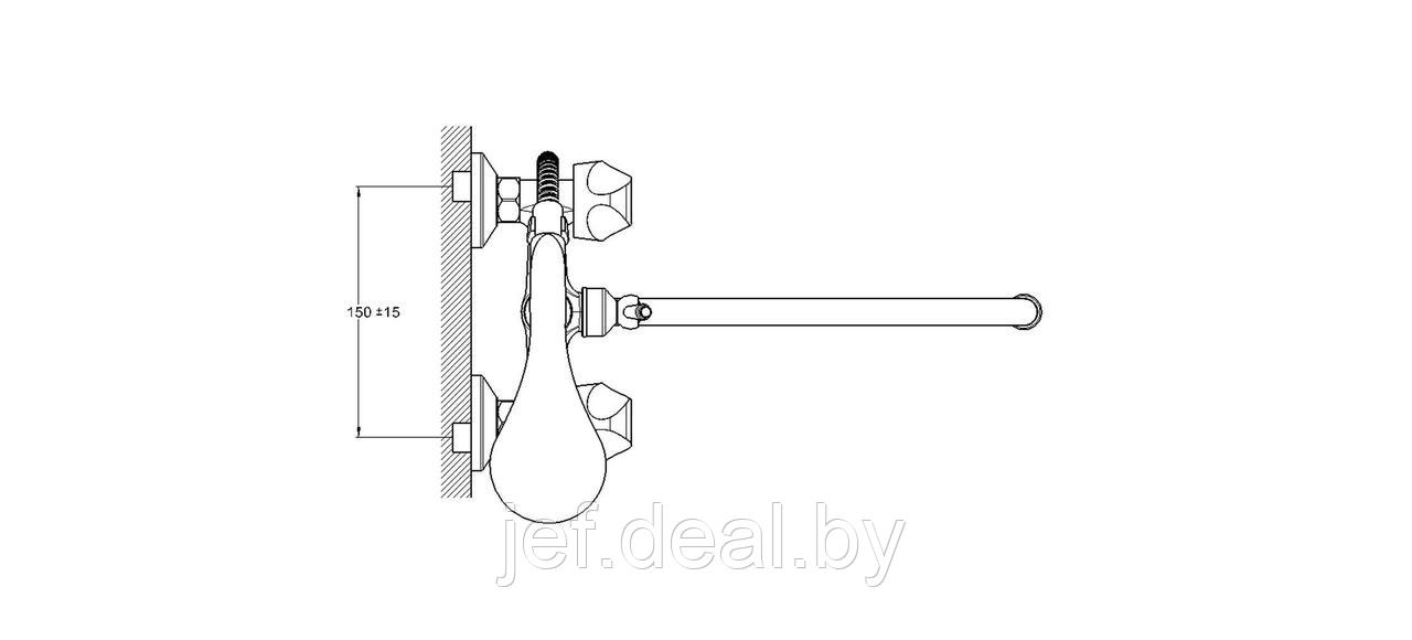 Смеситель для ванны G.LAUF QTZ7-B827 - фото 2 - id-p195484749