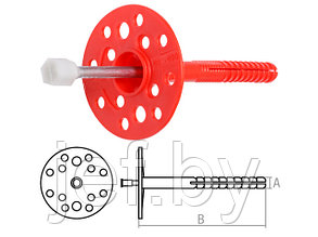 Дюбель для теплоизоляции 10х80 мм с металлич. гвоздем термогол. 200 шт STARFIX SMW1-54070-200