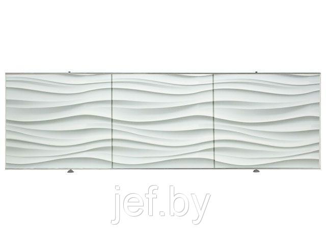 Экран под ванну 3D 1,5м волна белая PERFECTO LINEA 36-031507 - фото 1 - id-p202255762