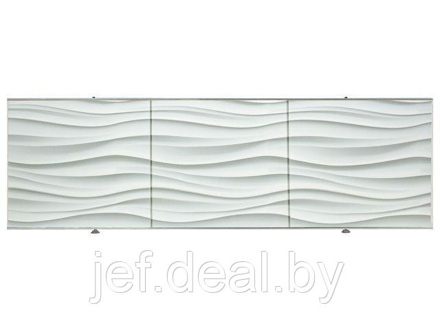 Экран под ванну 3D 1,7м волна белая PERFECTO LINEA 36-031707