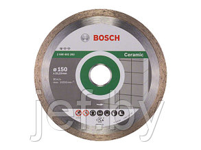 Алмазный круг 150х22 мм по керамике сплошн. STANDARD FOR CERAMIC сухая резка BOSCH 2608602203