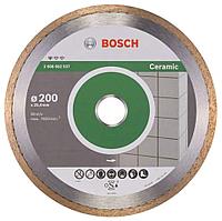 Алмазный круг 200х25.4 мм по керамике сплошн. STANDARD FOR CERAMIC сухая/мокрая резка BOSCH 2608602537