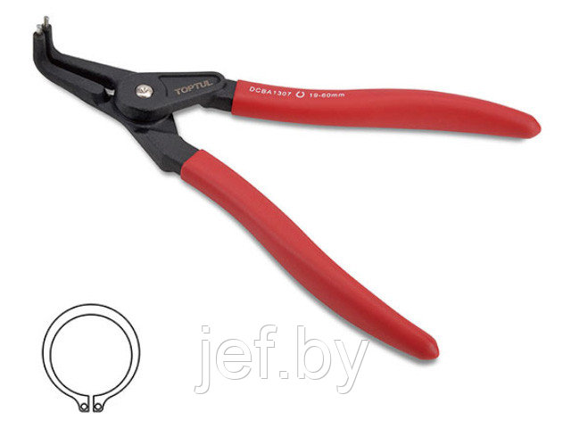 Съемник стопорн.колец 225мм 90градусовнаружный (DCBA1309) TOPTUL DCBA1309