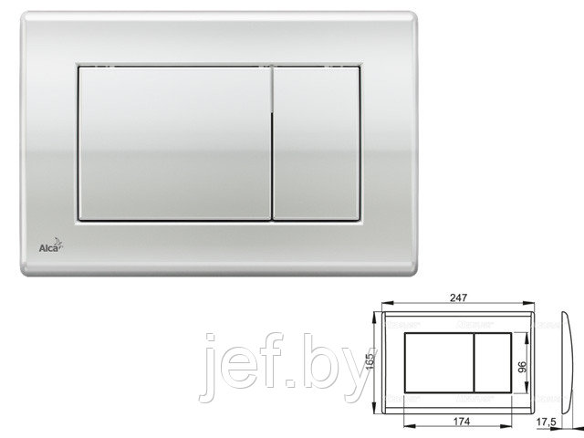 Кнопка управления для систем инсталляций хром - глянцевая ALCAPLAST M271 - фото 1 - id-p198510199