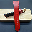 КРАСНЫЙ КОЖАНЫЙ РЕМЕШОК РУЧНОЙ РАБОТЫ ДЛЯ ЧАСОВ 22 ММ M266-22-20, фото 3