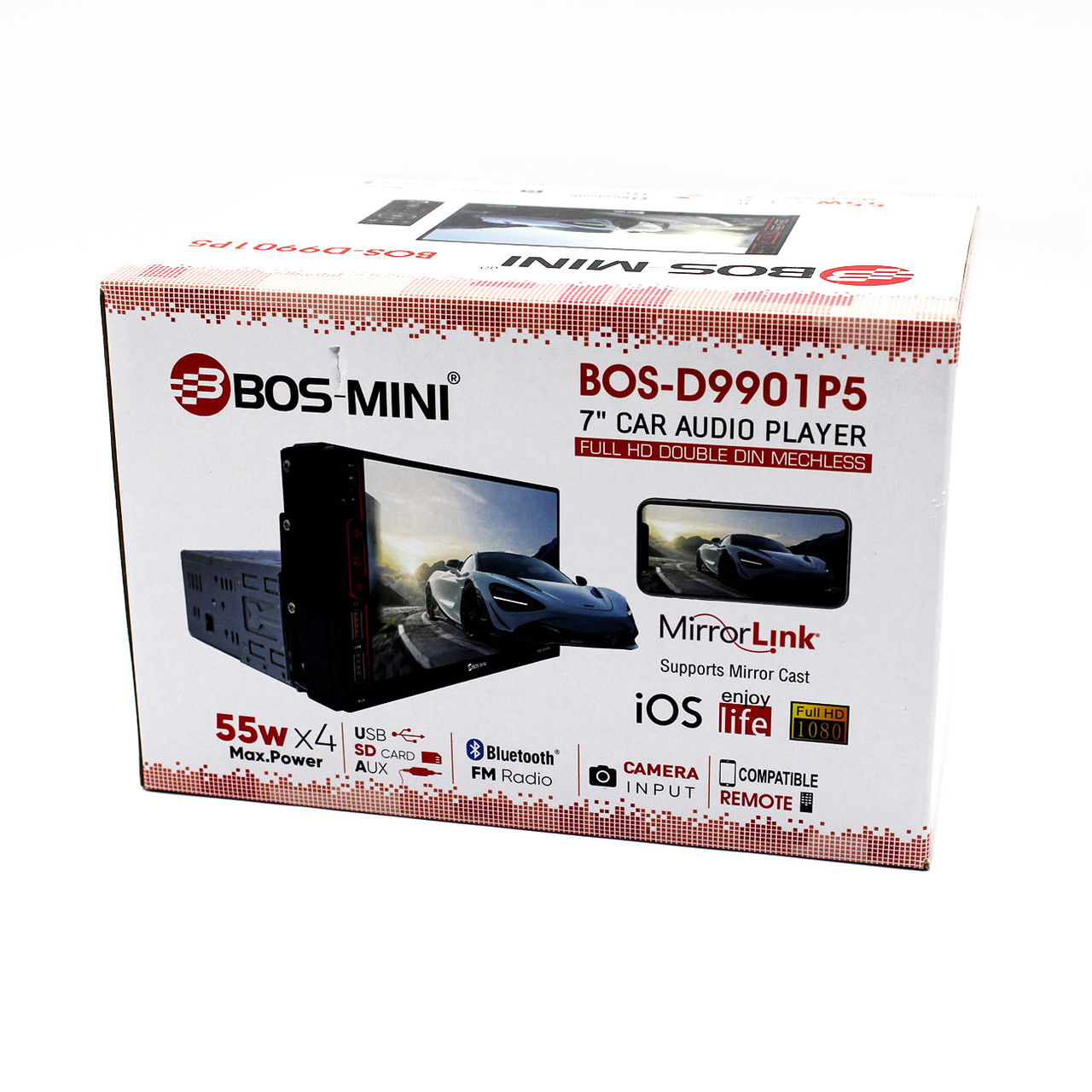 Автомагнитола 1 Din с экраном 7" BOS-MINI BOS-D9901P5 - фото 2 - id-p202257334
