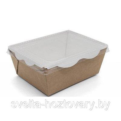 Контейнер бумажный ECO SALAD 800 мл LMB 165х120х65 с прозрачной крышкой