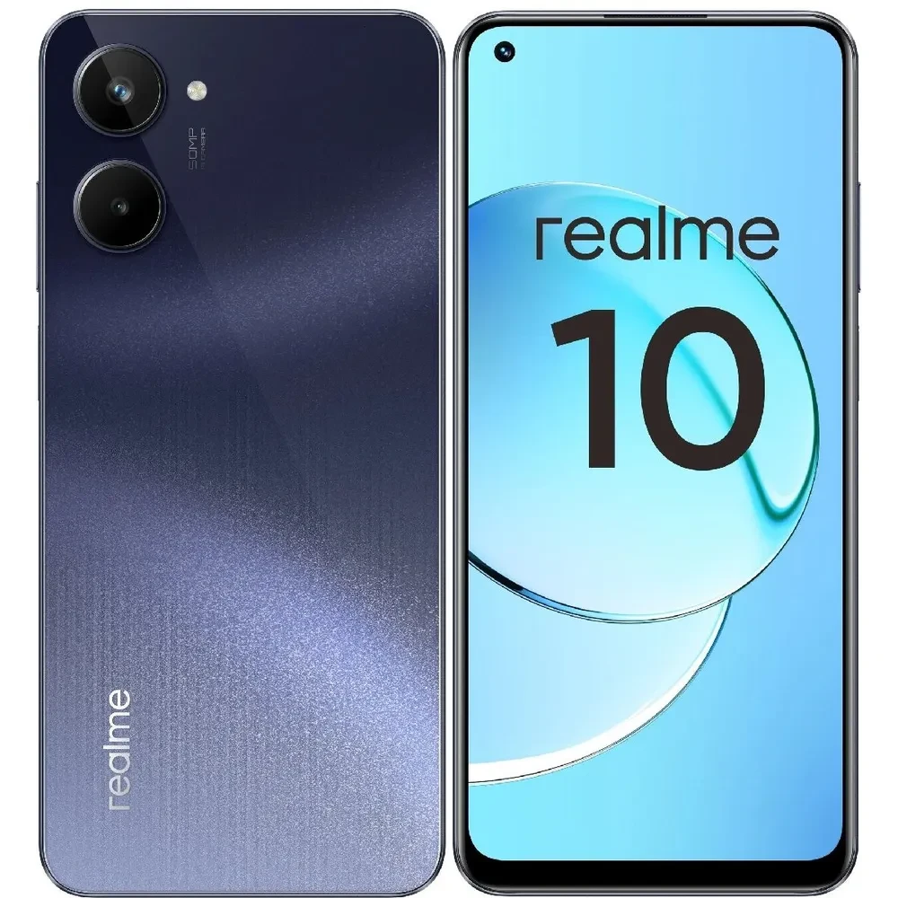 Смартфон Realme 10 4GB/128GB Черный Международная версия - фото 1 - id-p202258917