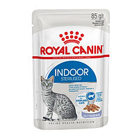 85гр Влажный корм ROYAL CANIN Indoor Sterilised для взрослых домашних стерилизованных кошек, в желе (пауч)
