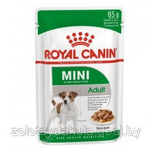 85гр Влажный корм ROYAL CANIN Mini Adult для взрослых собак мелких пород, в соусе (пауч)