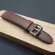 КОЖАНЫЙ РЕМЕШОК REMENMASTER КОРИЧНЕВОГО ЦВЕТА ДЛЯ ЧАСОВ 20 ММ RB035-20-18, фото 3