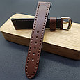 КОЖАНЫЙ РЕМЕШОК REMENMASTER КОРИЧНЕВОГО ЦВЕТА ДЛЯ ЧАСОВ 20 ММ RB035-20-18, фото 4