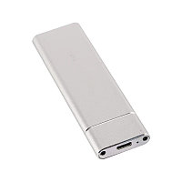 Внешний корпус - бокс для жесткого диска SSD M.2 - USB Type-C 3.1, алюминий, серебро 556358