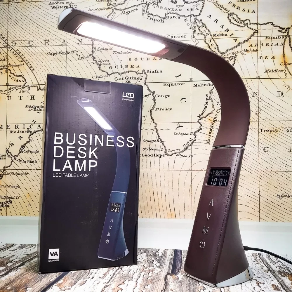 Настольная Бизнес Лампа с LCD-дисплеем Business Desk lamp Led (календарь, часы, будильник, термометр, 3 режима - фото 2 - id-p202260082