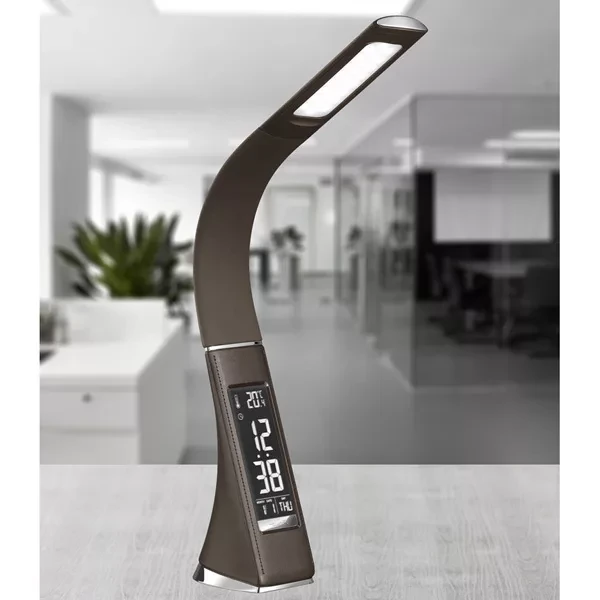 Настольная Бизнес Лампа с LCD-дисплеем Business Desk lamp Led (календарь, часы, будильник, термометр, 3 режима - фото 4 - id-p202260082