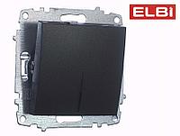 Выключатель 1кл с подсветкой, механизм, дымчатый, EL-BI,Zena-Vega, арт.609-011100-201