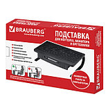 Подставка для оргтехники BRAUBERG, 1 отд, 460х300х145 мм, металл основание, черная, 512667, фото 6