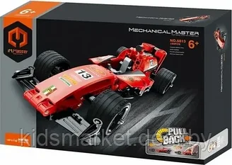 Конструктор Красная гоночная машина QiHui 5813, Техник, инерционная, 150 деталей