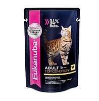 Консервы Eukanuba CAT ADULT CHICKEN 85г для кошек с курицей в соусе