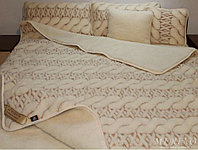 Одеяло с открытым ворсом из шерсти австралийского мериноса TUMBLER косичка беж .Размер 140х200