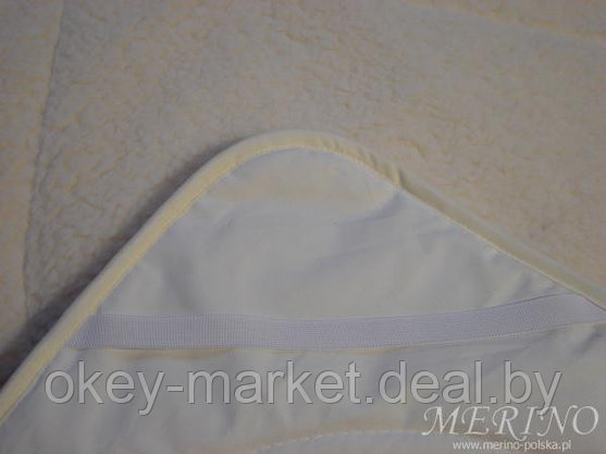 Одеяло с открытым ворсом из шерсти австралийского мериноса TUMBLER косичка беж .Размер 220х200, фото 3
