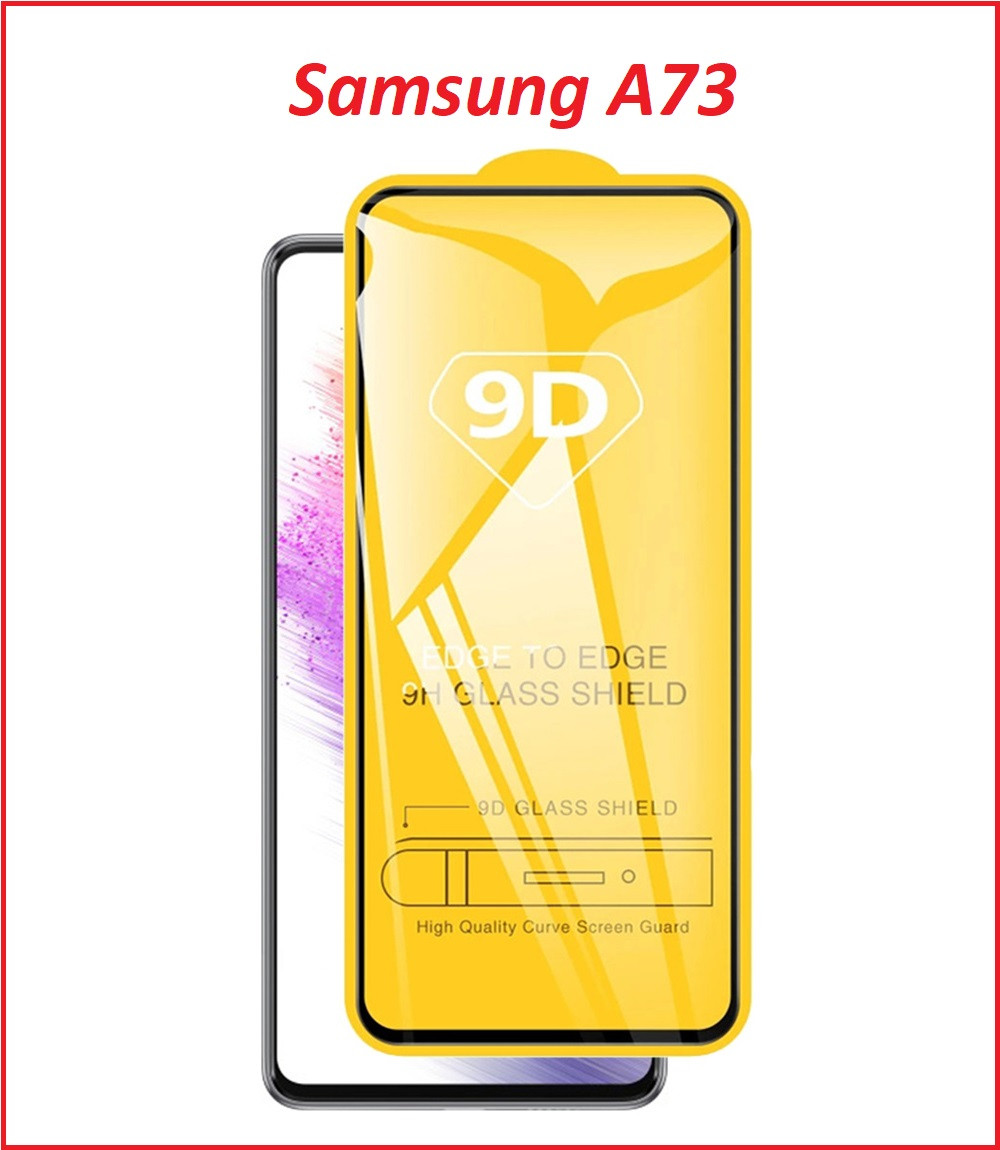 Защитное стекло Full-Screen для Samsung Galaxy A73 черный (5D-9D с полной проклейкой) SM-A736 - фото 1 - id-p175911133