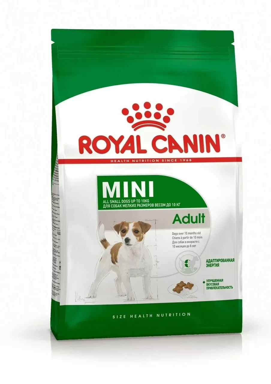 "Royal Canin" Mini Adult сухой корм для взрослых собак мелких пород 800г - фото 1 - id-p202404988