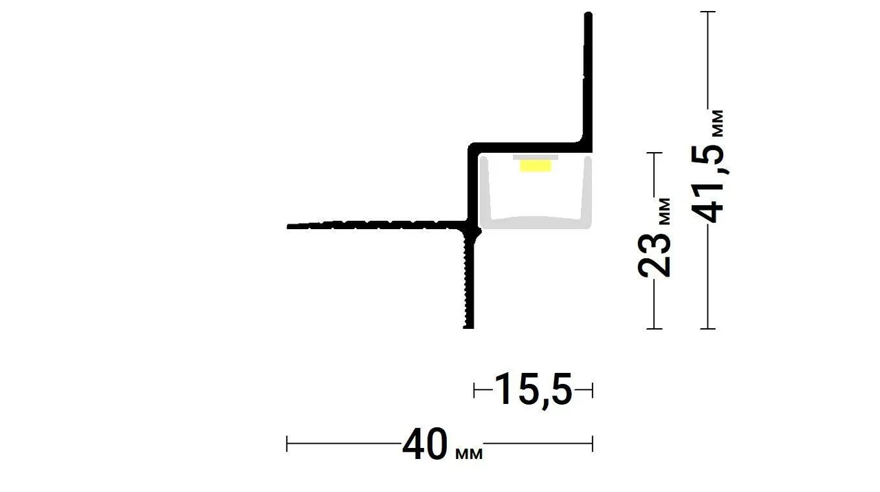 Теневой профиль profiling fly 01 для гипсокартонных потолков 2,0м - фото 3 - id-p202415092