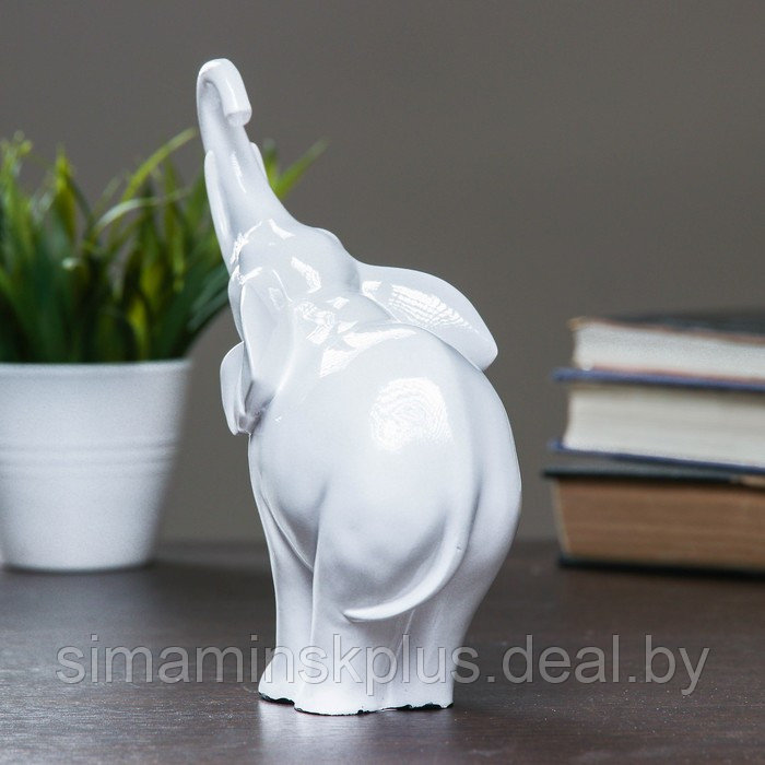 Фигура "Слон" белый, 15х8х18см - фото 3 - id-p202413866