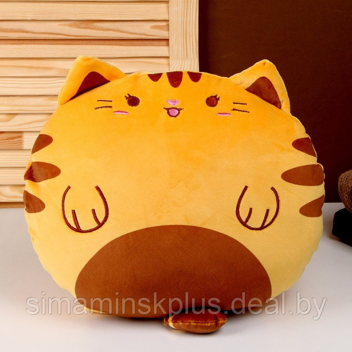 Мягкая игрушка-подушка «Кот», 43 см, цвет оранжевый - фото 3 - id-p202415694