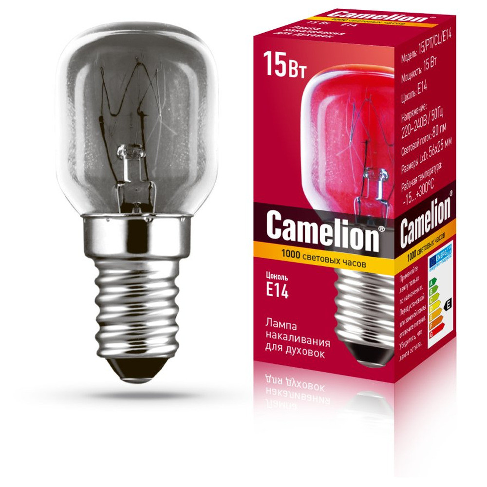Лампа для духовок CAMELION MIC 15-PT-CL-E14,Россия - фото 1 - id-p202417664