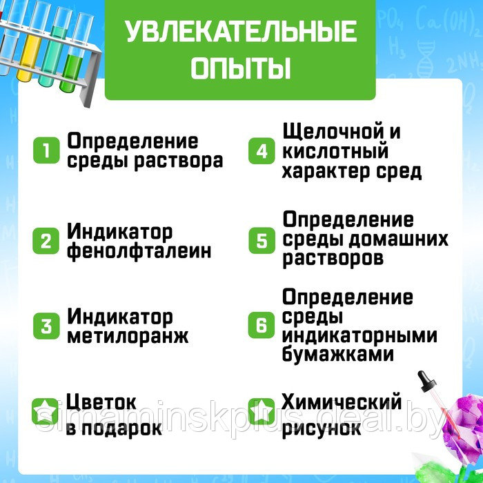 Набор для опытов «Увлекательная наука», химия индикаторов - фото 4 - id-p202415757