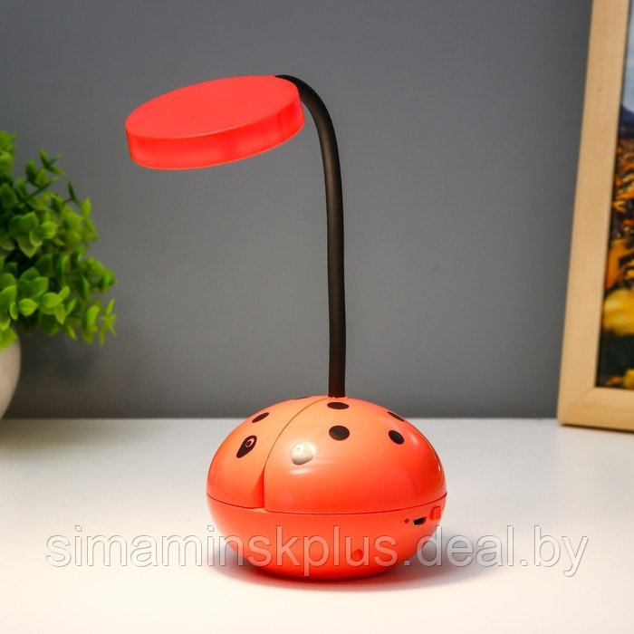 Настольная лампа "Жучок" LED 3Вт USB АКБ МИКС 8,5х8,5х25,5 см - фото 3 - id-p202413316