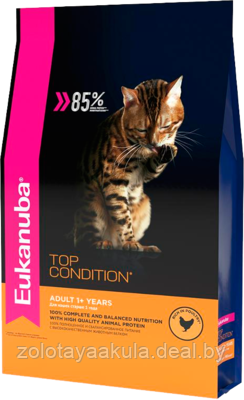 Eukanuba Корм Eukanuba CAT Adult Top Condition 10кг для взрослых кошек с курицей - фото 1 - id-p202419620