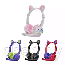 Наушники Cat Ear AKZ-020 проводные ("кошачьи ушки") LED подсветка с микрофоном  Цвет : есть выбор