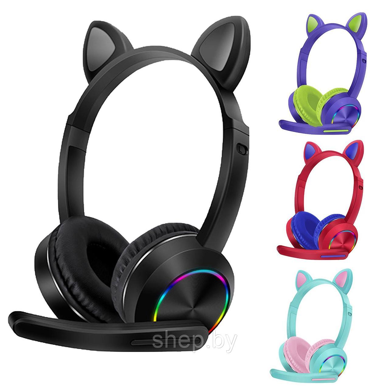 Наушники Cat Ear AKZ-020 проводные ("кошачьи ушки") LED подсветка с микрофоном Цвет : есть выбор - фото 6 - id-p202421457
