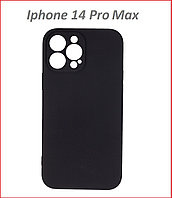 Чехол-накладка для Apple Iphone 14 Pro Max (силикон) черный с защитой камеры