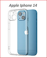 Чехол-накладка для Apple Iphone 14 (силикон) прозрачный с защитой камеры
