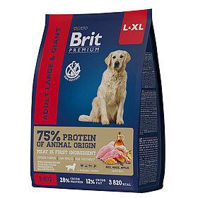 "Brit"Premium Dog Adult Large and Giant сухой корм с курицей для взрослых собак крупных и гигантских пород 3кг